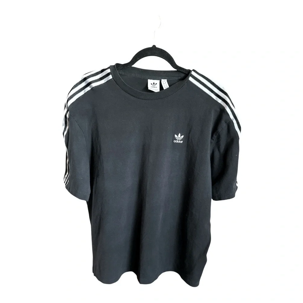Adidas Originals Black Trefoil Logo T-Shirt Size S | 3-Stripes Tee Classic Fit